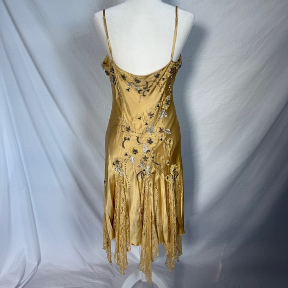 Sue Wong Gold Embellished floral Dress - Picture 5 of 7